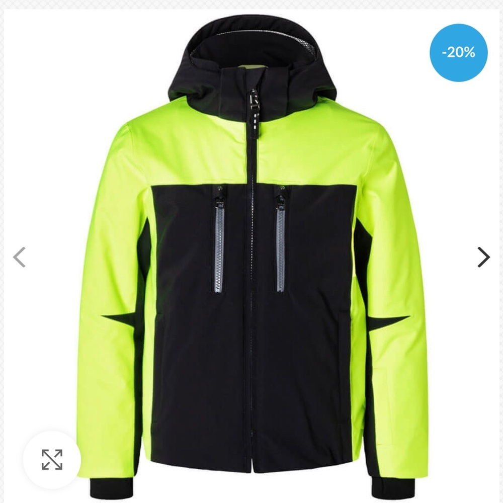 COPY - Bogner Boy’s Lenno Ski Jacket – Black Neon Lime: size  14 boys